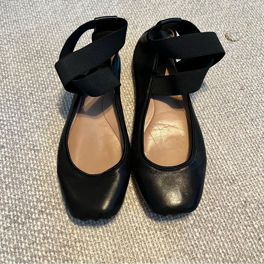 Chloe Black leather strappy ballet flats women’s size 35.5